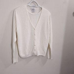 Bentley Cream Colored Lightweight 1-Piece Sweater